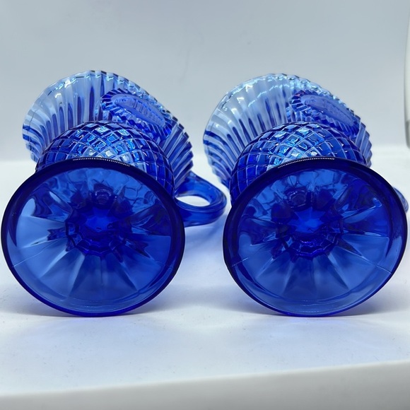 Avon Fostoria Blue Pitcher George Washington Mt. Vernon 1976 Vintage Beautiful - Picture 10 of 16